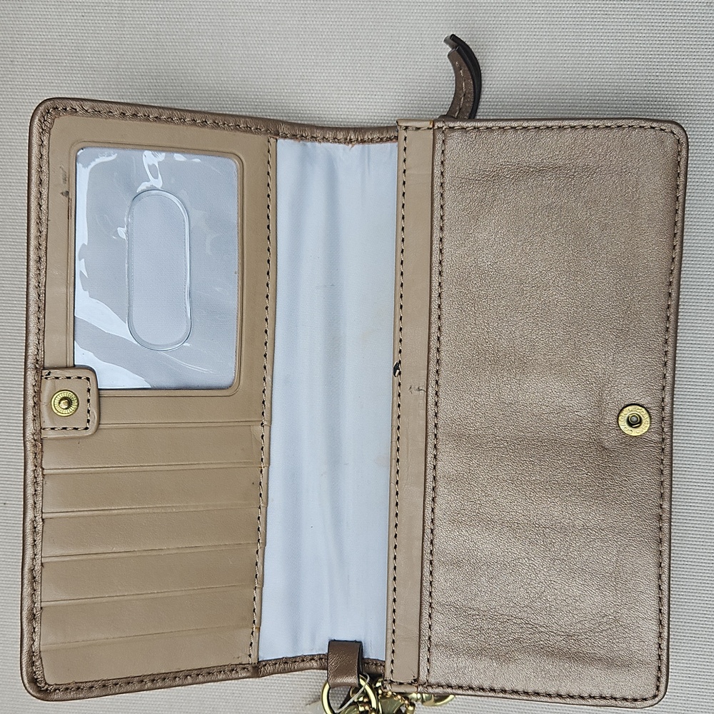 Coach Tan Signature Wristlet - Picture 3 of 4